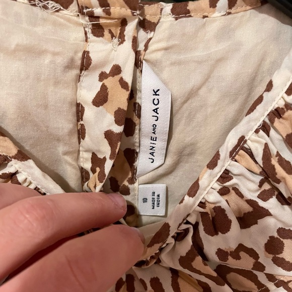 ๐ Janie & Jack leopard print cotton dress size 10 like new - Picture 2 of 4